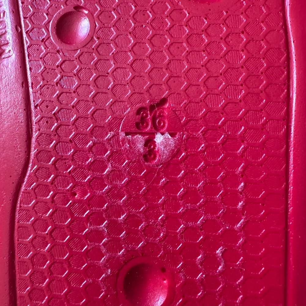 Red slides, sz 5.5 Womens, bought for child. - Picture 6 of 6